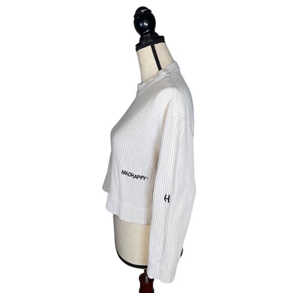 Madhappy Off-White Waffle Knit Crop Top Size: XS - Picture 2 of 5